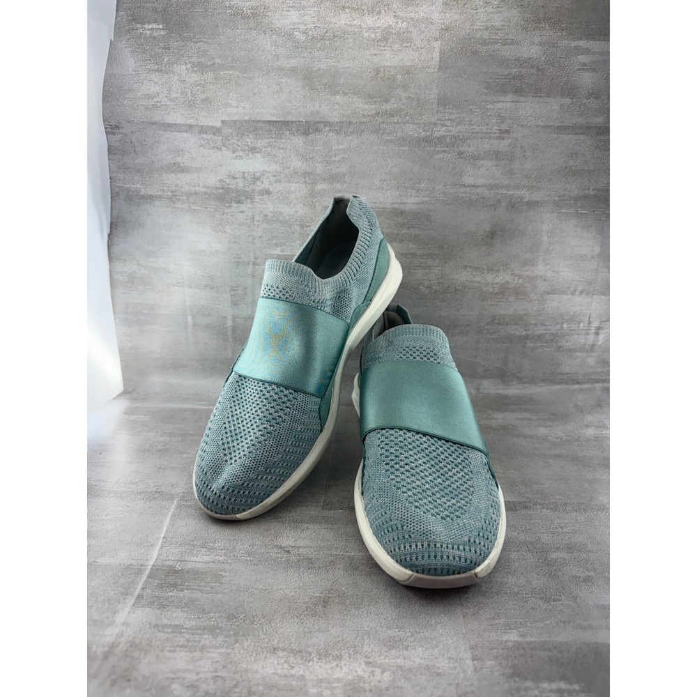 Clarks Un Rio Strap Light Blue Knit Slip On Sneakers Women Sz 9.5M 261663094070